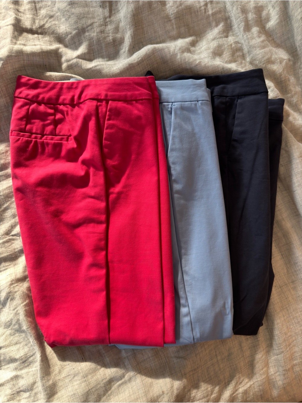 Boden Richmond 7/8 Trousers - Lot of 3 - Pink, Light Blue, Navy